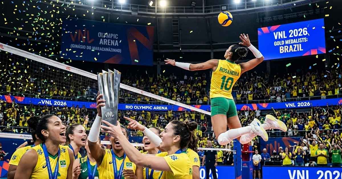 البرازيل تفوز بالذهبية في Volleyball Nations League تحت التسليط الكامل