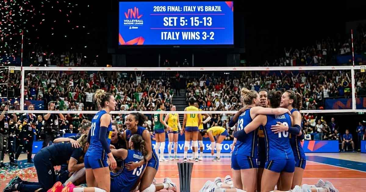 إيطاليا تُطيح بالبرازيل وتفوز بكأس VNL الرجالي في مباراة درامية